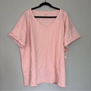 Talbots Women's Pink V-Neck Top